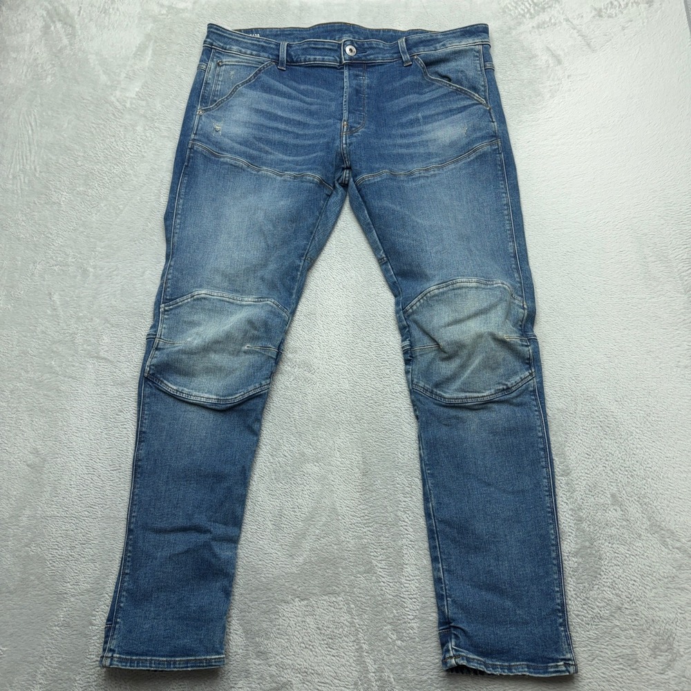 G-Star Raw 5620 3D Slim Jeans Mens 38x32 Blue Elwood Denim 51025-B605-A802